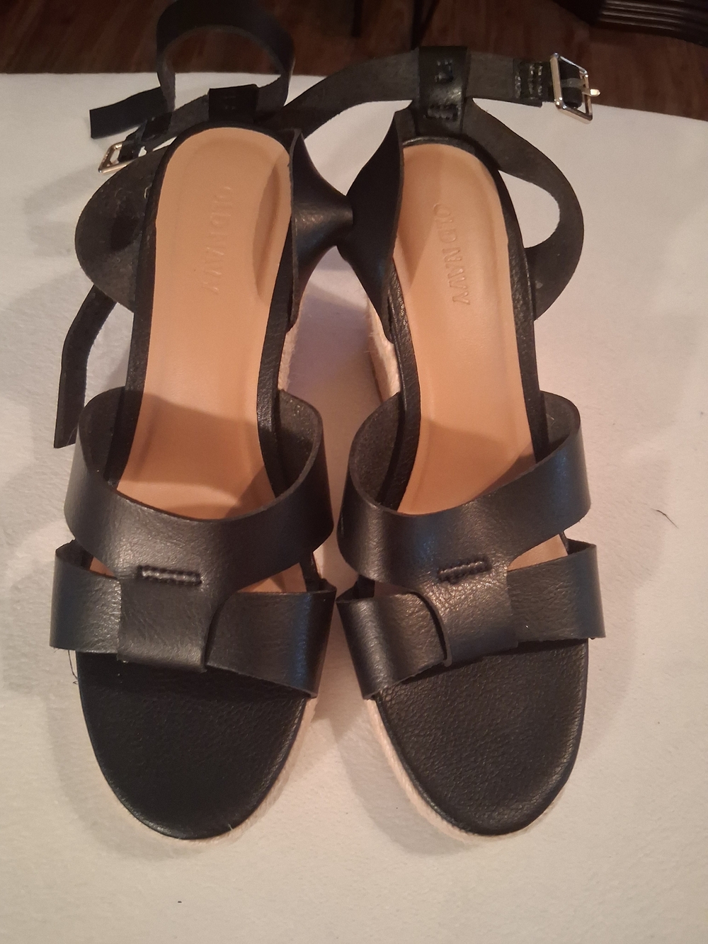 Old Navy Black Knotted-Strap Women’s Sandals NWT